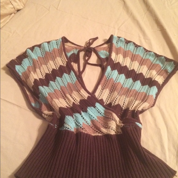 Flirty crochet wrap sleeveless sweater