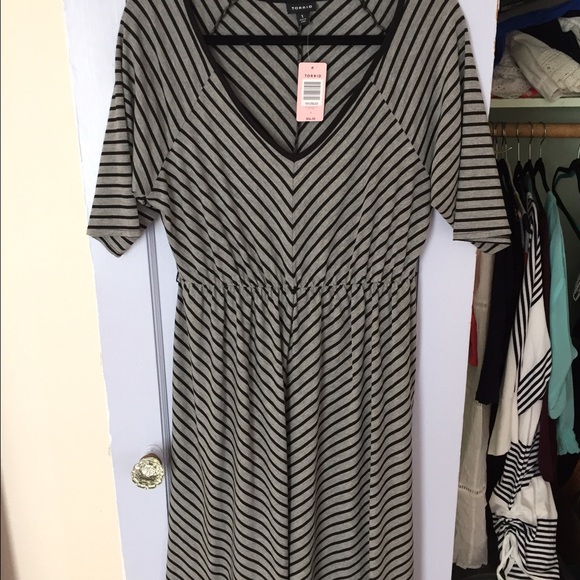 Torrid size 1 striped dress NWT