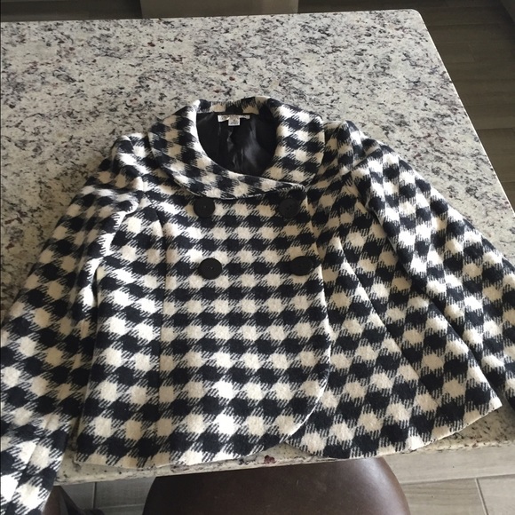 Wool black and white business jacket.