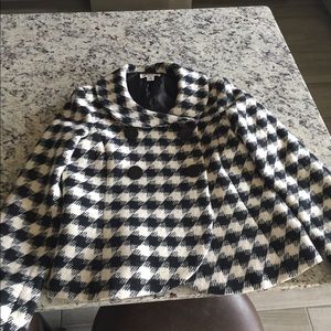 Wool black and white business jacket.