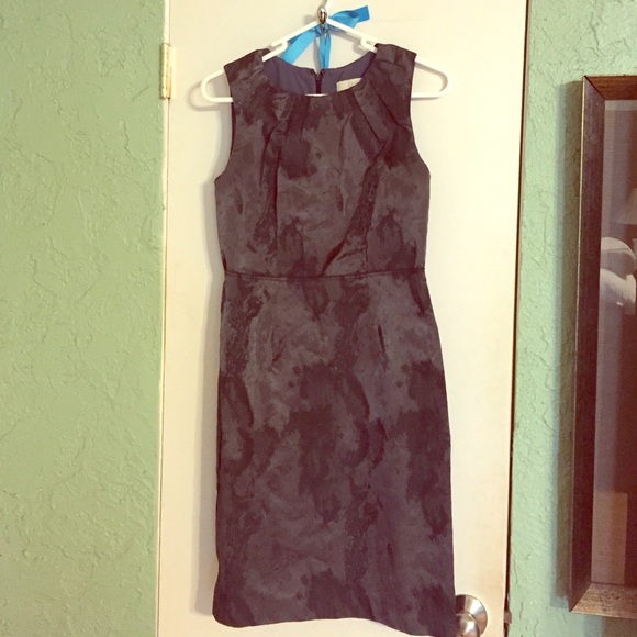 LOFT Size 2 Gray & Navy Dress