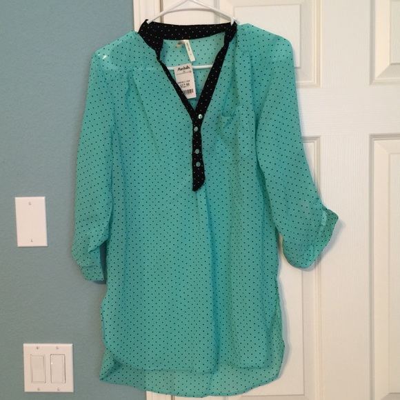 Mint Polka Dot Tunic