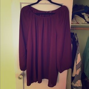 Old navy maroon plus top