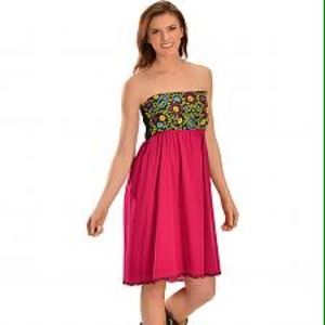 A Cinco Ranch Flower Embroidered Dress