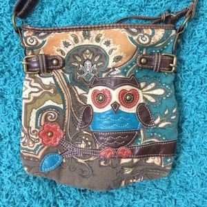 Owl cross body purse