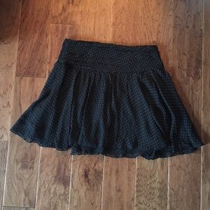 Express Polka Dot Silk Skirt