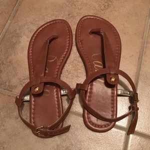 Brown T-Strap Rampage Sandals