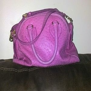 Marc by Marc Jacobs pink ostrich leather bag