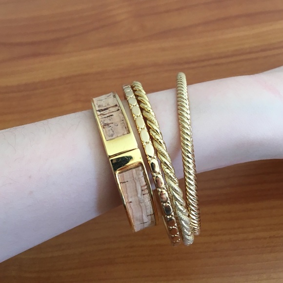 J. Crew Gold bangles (set of 3) - Picture 3 of 3