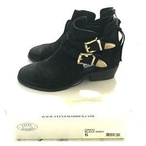 Steve Madden Cinch Suede Ankle Boots