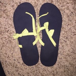 Navy Hollister flip flops