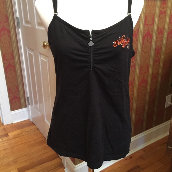 Harley Davidson tank top large black cute