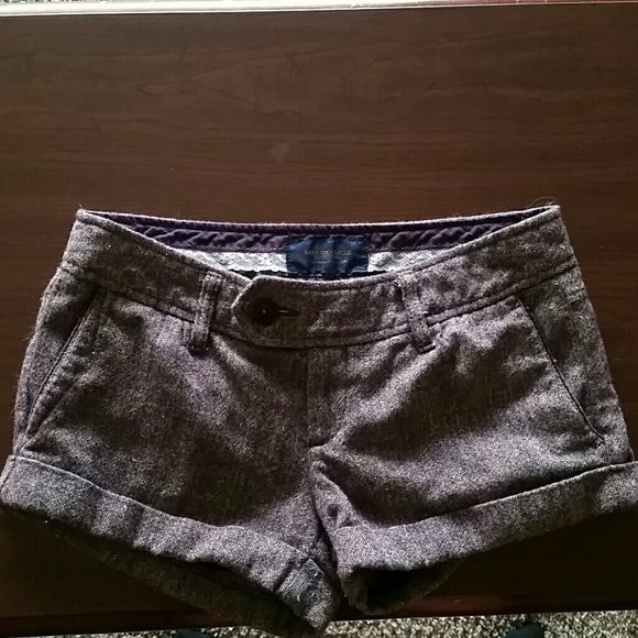American Eagle Purple gray winter shorts