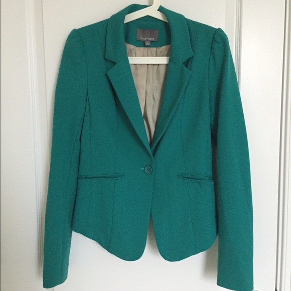 Turquoise Tinley Road Trendy Jersey Blazer