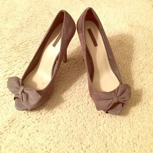 Grey Bow Zara Pumps
