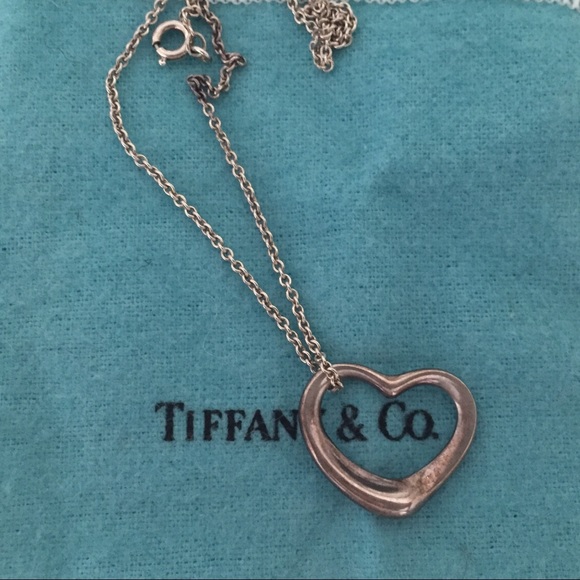 Tiffany & Co. Elsa Peretti heart charm w/chain