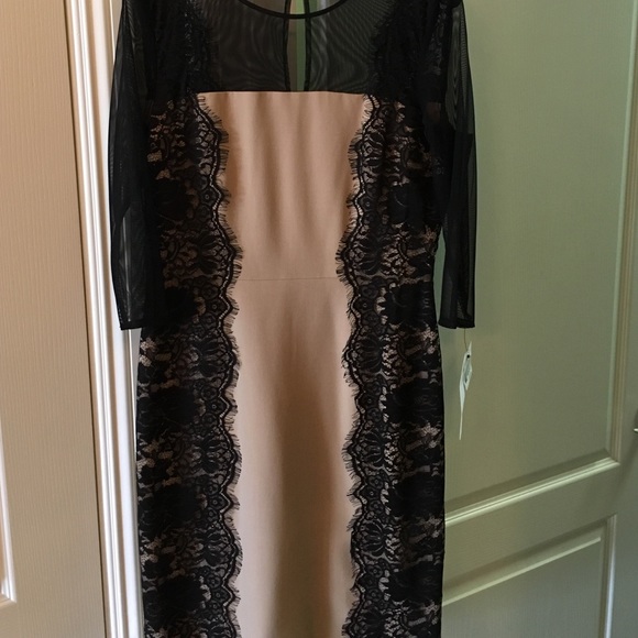 Black and Tan dress with lace