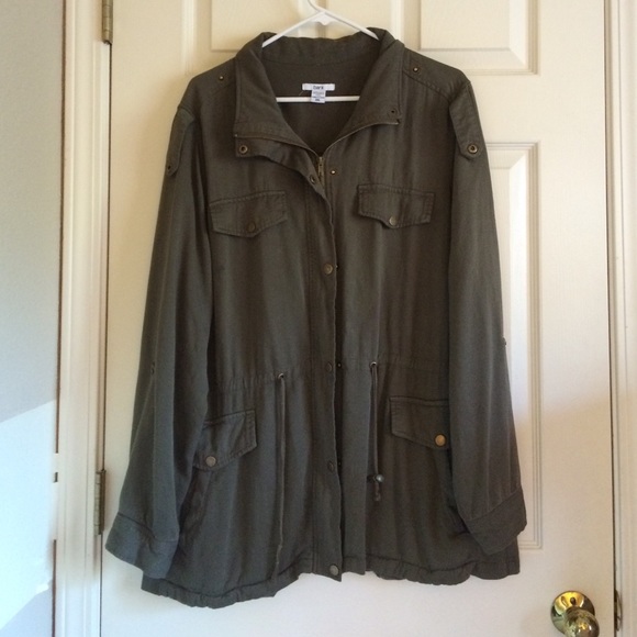 Olive Green Army Military Parka Jacket