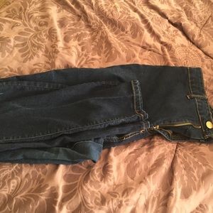 Dark denim skinny leg jeans
