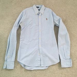Blue and white stripe Ralph Lauren button down