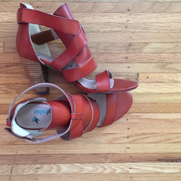Anthropologie Shoes - Farylrobin leather cognac sandals