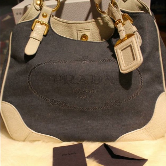 ❌Sold❌Authentic Prada Denim handbag