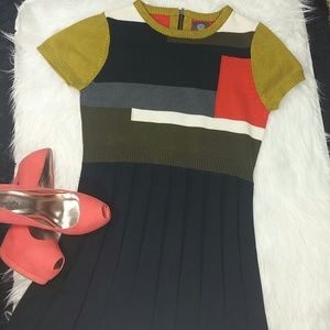 Vince Camuto Pleated Sweater Dress