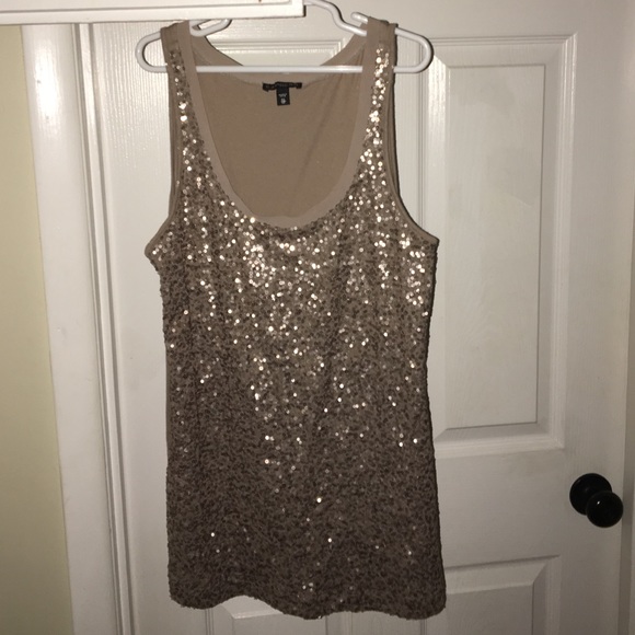 brown sparkly tank