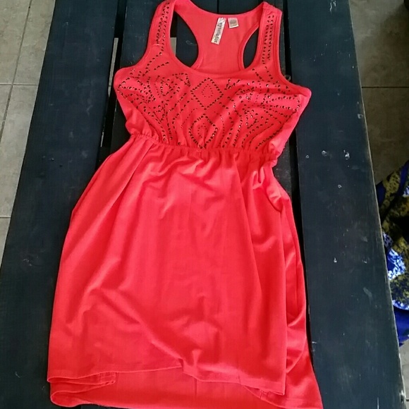 eyeshadow Dresses & Skirts - Orange dress with beaded top. Never been worn