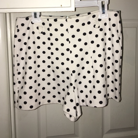polka dotted shorts