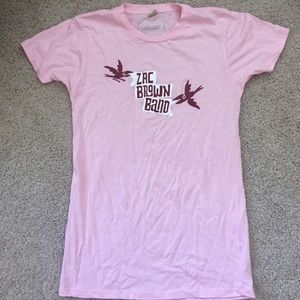 New Zac Brown Band pink shirt t-shirt M SS