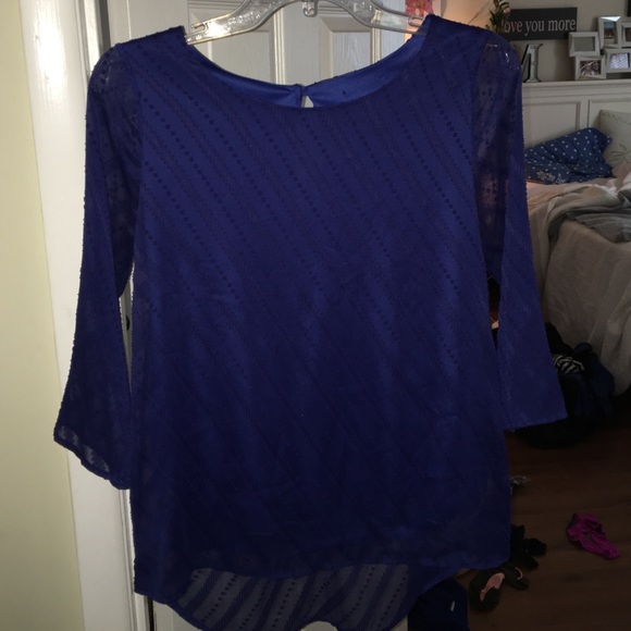 blue slim fit top