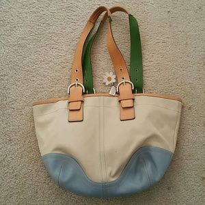Authentic Coach canvas small tote