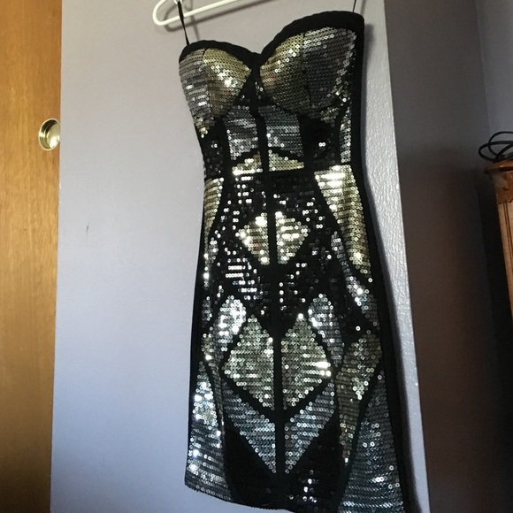 Black and metallic, Forever 21 party dress!