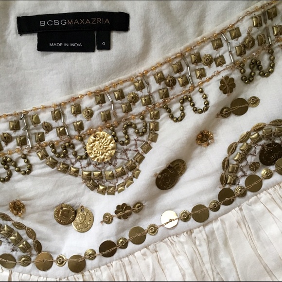 *SOLD* NEW BCBGMAXAZRIA Boho Embroidered Skirt - Picture 3 of 4