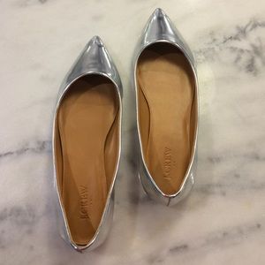 Jcrew metallic flats