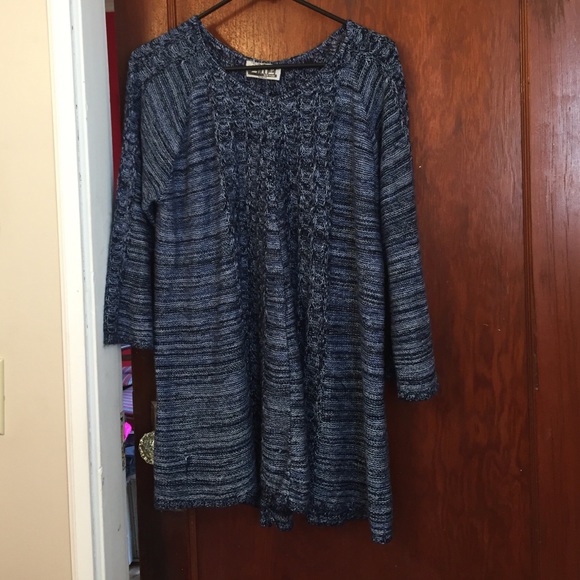 Blue long sweater