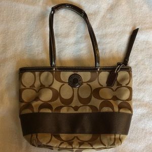 Coach Signature Stripe Tote