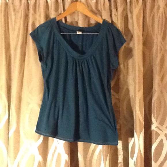 Teal knit top
