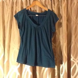 Teal knit top