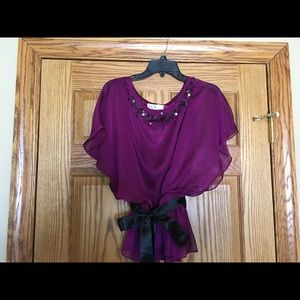 Jewel-tone dressy blouse
