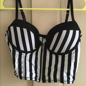 Striped Push up Bralette