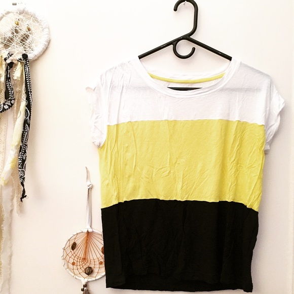 Madewell Colorblock Summer Cap Sleeve Tee