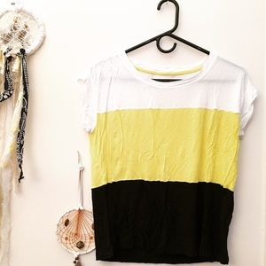 Madewell Colorblock Summer Cap Sleeve Tee