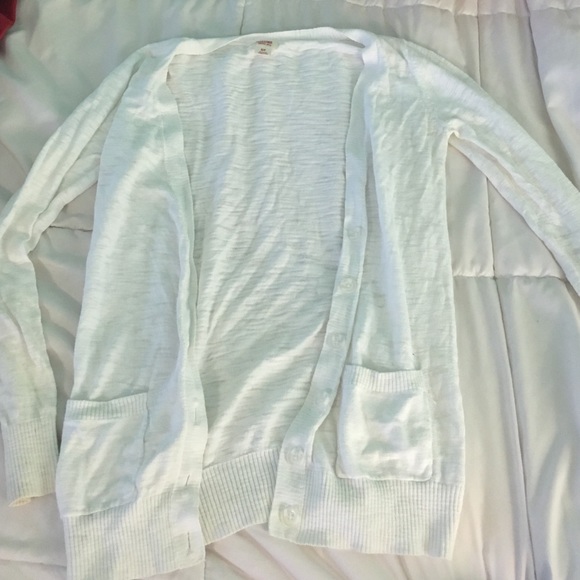 white cardigan