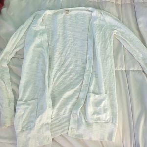 white cardigan