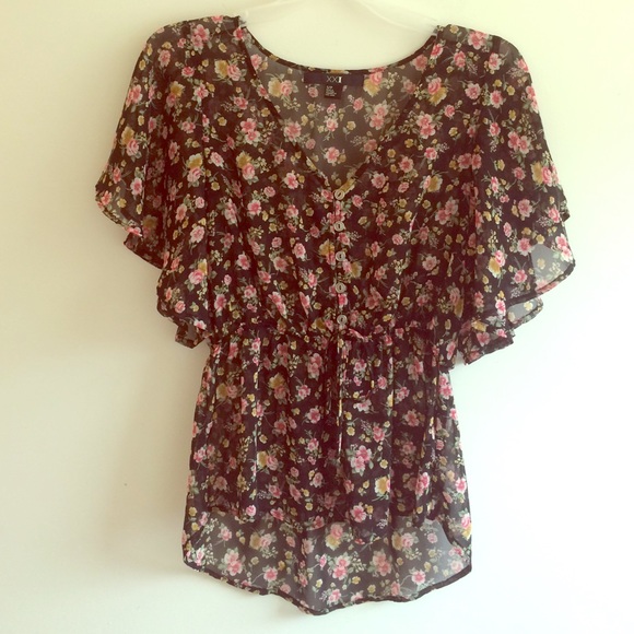 Forever 21 floral print blouse SMALL