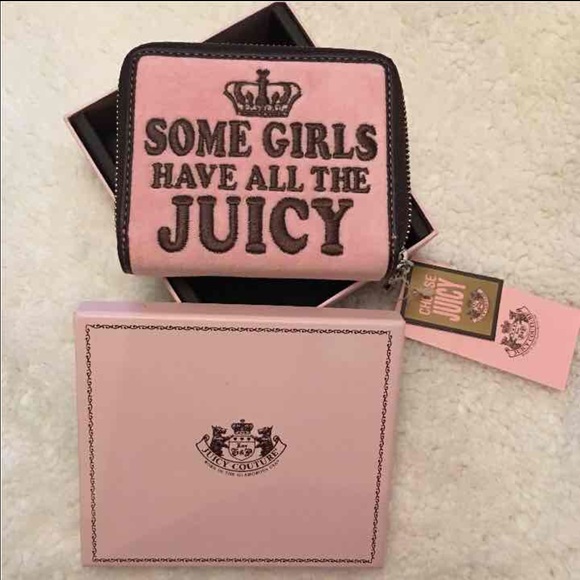 NWT Juicy Couture Pink Fuzzy Wallet Girly and Fun!