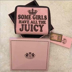 NWT Juicy Couture Pink Fuzzy Wallet Girly and Fun!