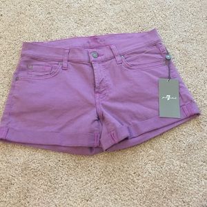 Purple 7 for all mankind shorts.